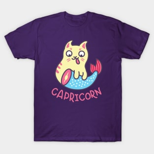 Funny Capricorn Cat Horoscope Tshirt - Astrology and Zodiac Gift Ideas! T-Shirt